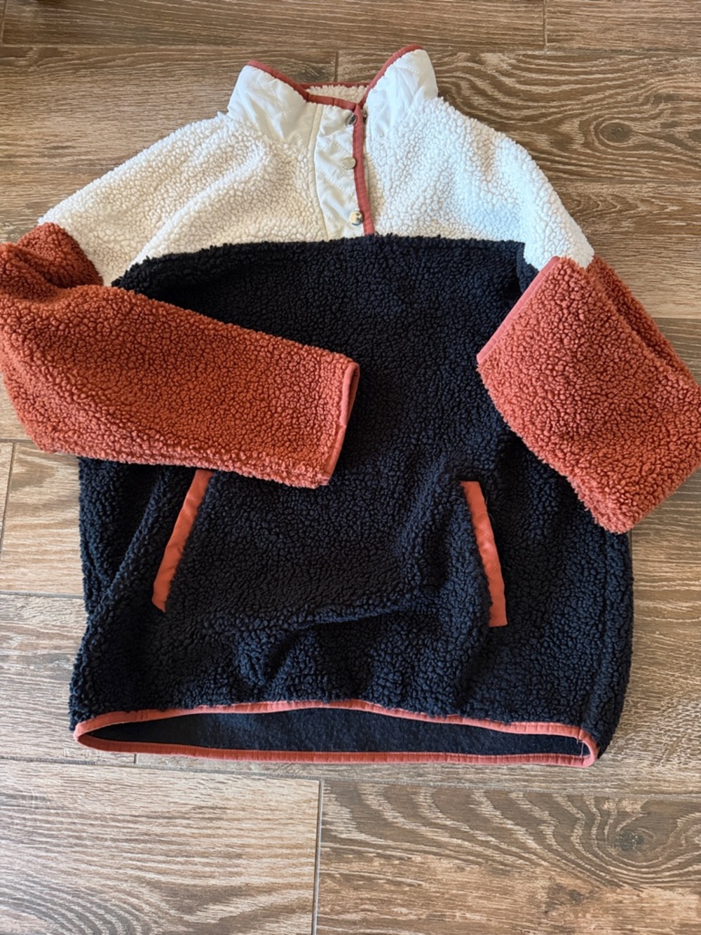 Time and true black and tan medium fleece Sherpa